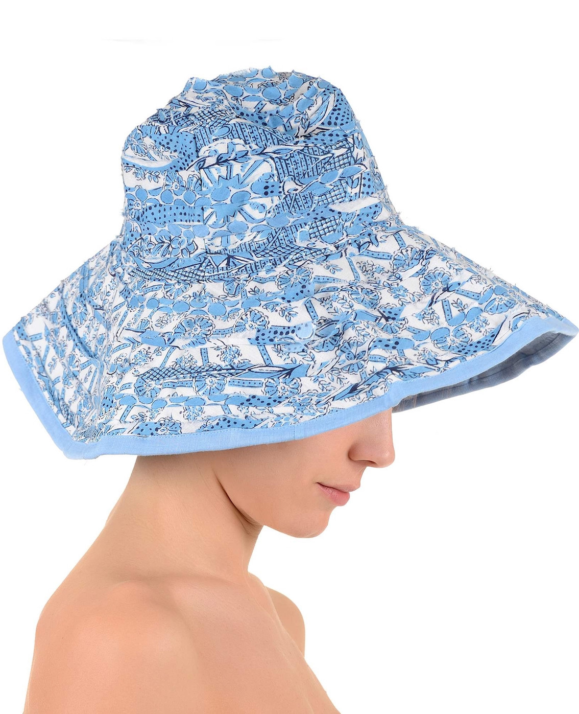 Блакитний пляжний капелюх Iconique IC7 064 - фото №4